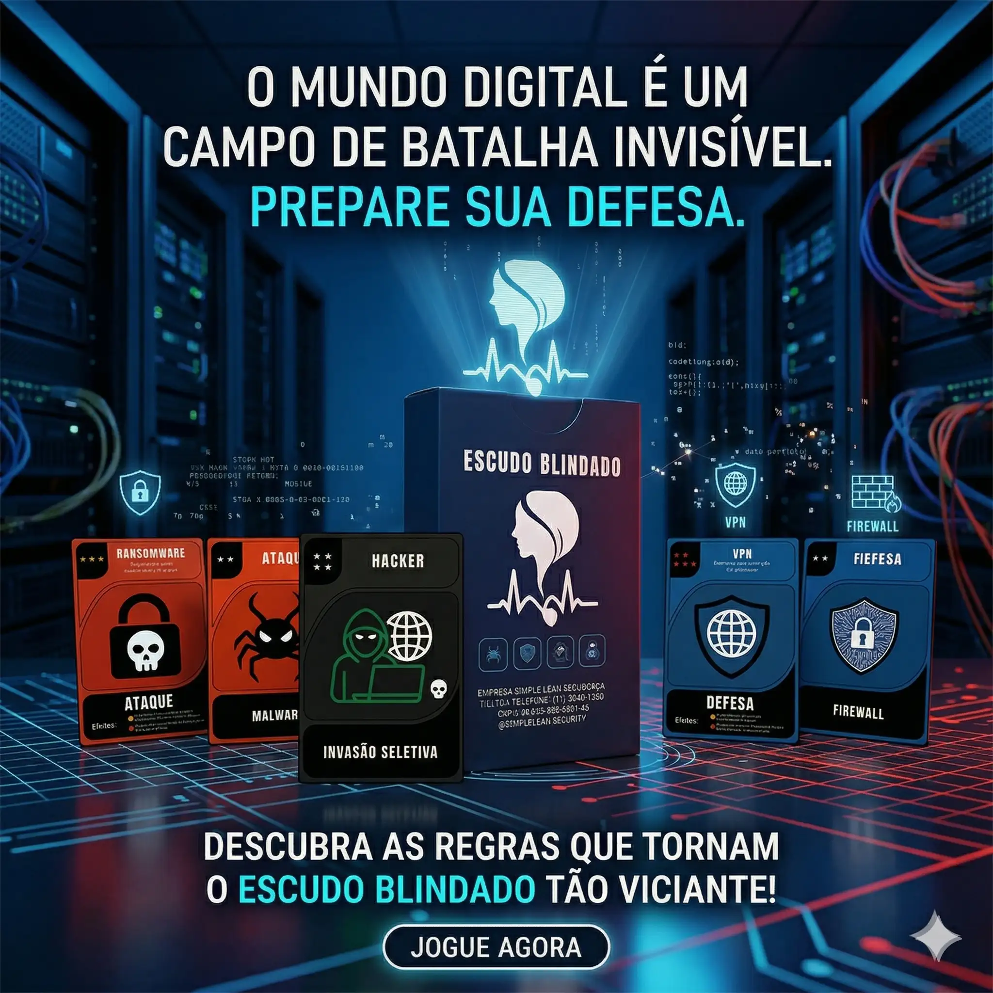 Escudo Blindado — card game de cibersegurança